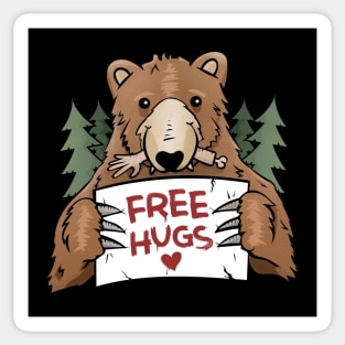 Free Hugs Bear Sticker